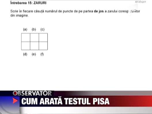 Cum arata testul PISA