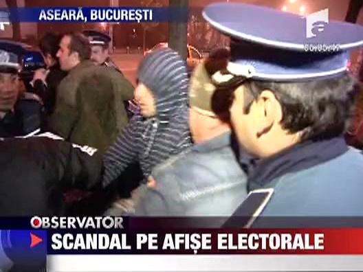 Scandal pe afise electorale