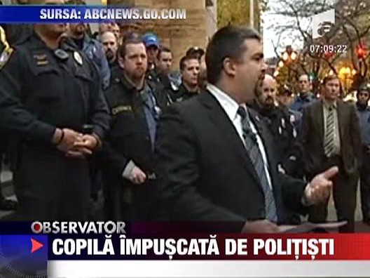Copila impuscata de politisti
