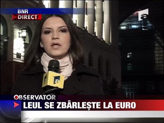 Leul se zbarleste la euro