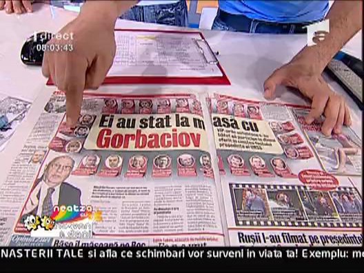Gorbaciov, lipsa la masa sa! Oare cine a platit?