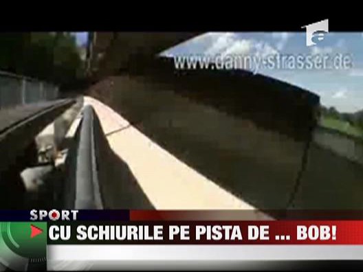 Cu schiurile pe pista de... bob