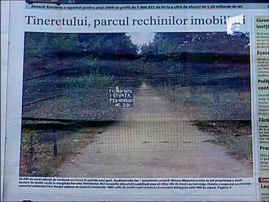 Defrisarea parcului Tineretului