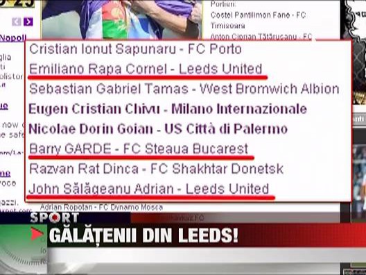 Rapa si Salageanu de la Otelul Galati, au fost transferati in Liga a doua din Anglia la Leeds