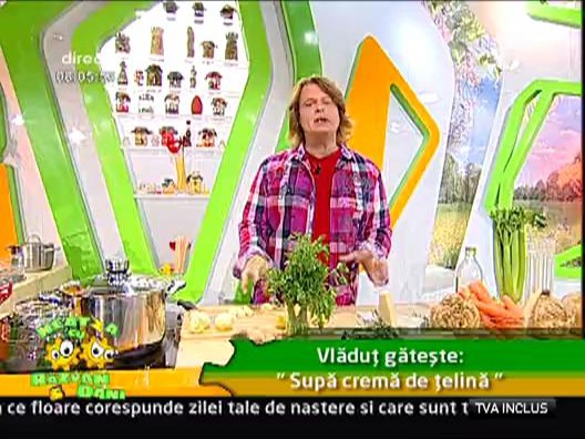 Vladut a pregatit supa crema de telina