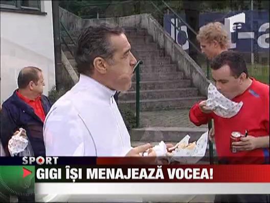 Gigi Becali isi menajeaza vocea!
