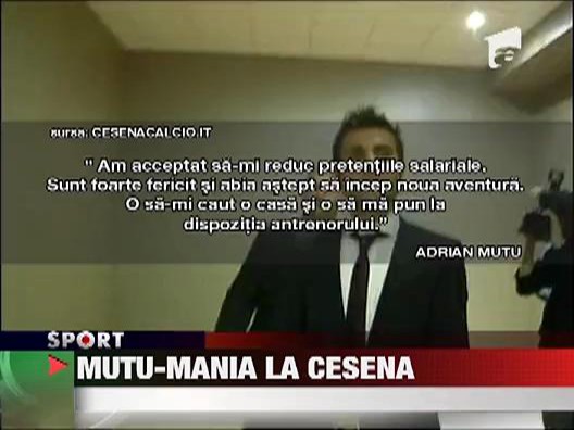 E nebunie mare la Cesena dupa transferul lui Mutu de la Fiorentina