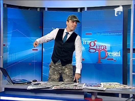 Mircea Badea, in echipament militar