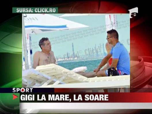Gigi Becali, la spa pe plaja