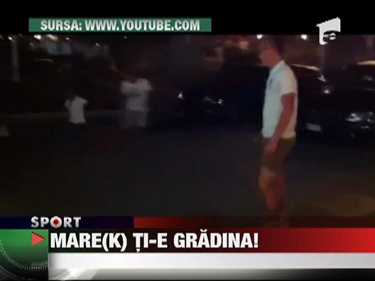 Marek Hamsik se pregateste de Liga Campionilor prin parcare