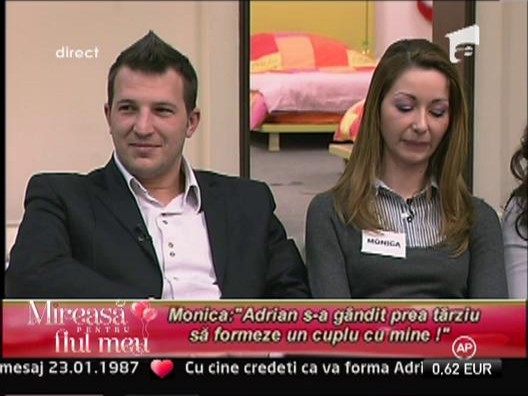 Monica nu mai doreste sa formeze un cuplu cu Adrian