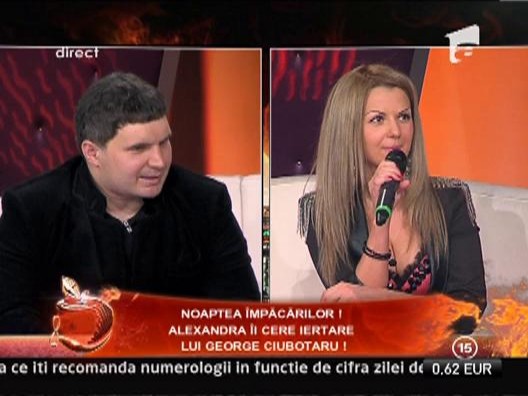 Noaptea impacarilor! Alexandra Buga ii cere iertare lui George Ciubotaru!