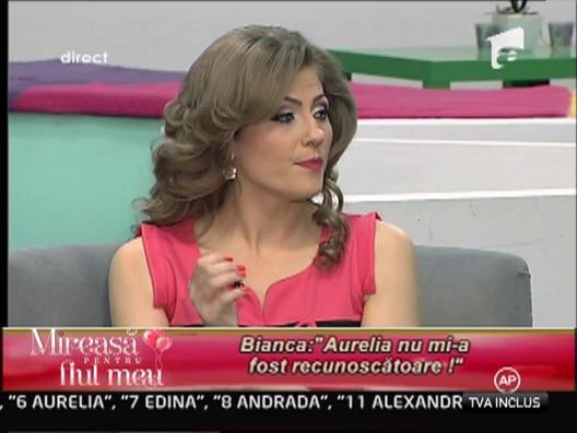 Bianca: "Aurelia vede in mine o rivala pentru ca il place pe Adrian!"