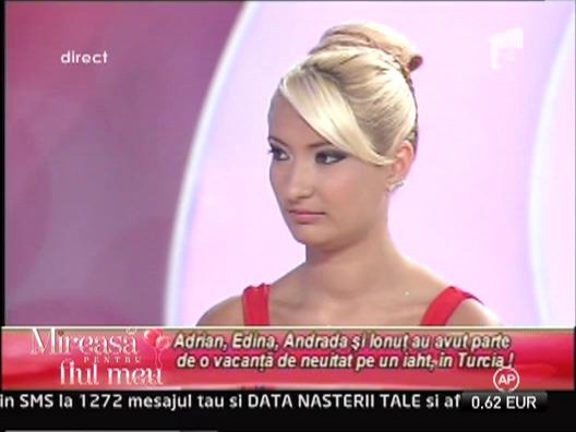 Edina: "Adrian a fost mai retras in vacanta din Turcia"