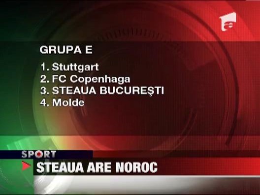 Steaua are grupa usoara in Europa League