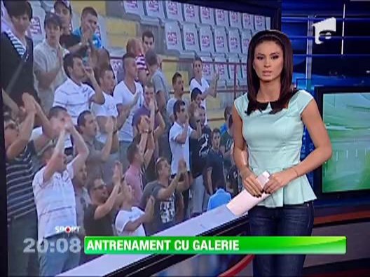 50 de suporteri au fost la antrenamentul lui Dinamo
