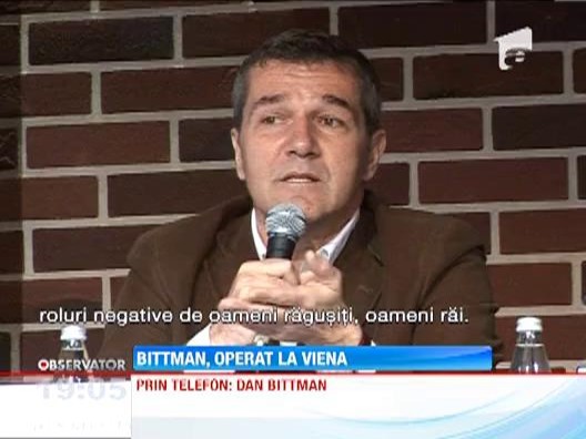 Dan Bittman, operat la corzile vocale in Austria