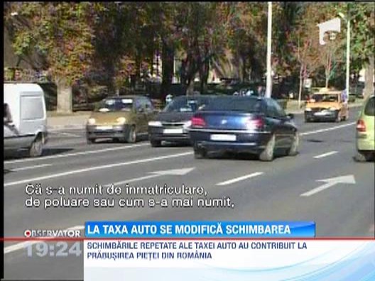 Taxa auto se modifica din nou! Va fi calculata in functie de gradul de poluare al vehiculului