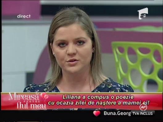 Liliana a compus o poezie cu ocazia zilei de nastere a mamei ei!