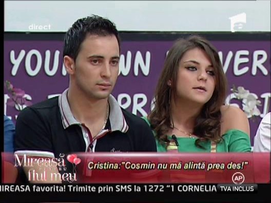 Cristina a dorit sa afle din ce motive a fost suparat Cosmin zilele trecute