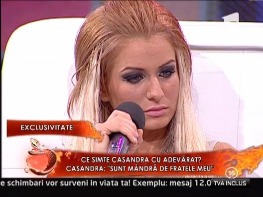 Casandra: "Vreau sa ma impac cu familia mea"