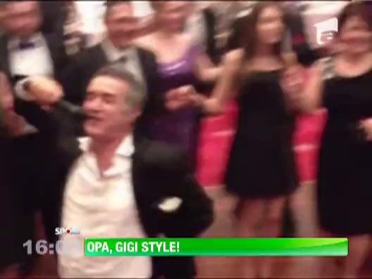 Gigi Becali a facut spectacol in seara de Revelion