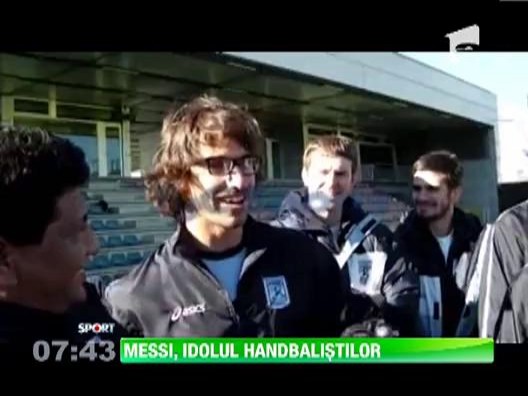 Leo Messi a primit o surpriza din partea jucatorilor selectionatei argentiniene de handbal