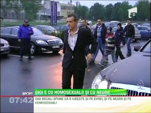 Gigi Becali schimba placa: "Ii iubesc pe toti, si pe negri si pe homosexuali!"
