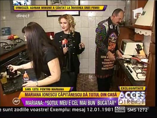 Mariana Ionescu Capitanescu a dat tot din casa: "Sotul meu e cel mai bun bucatar"
