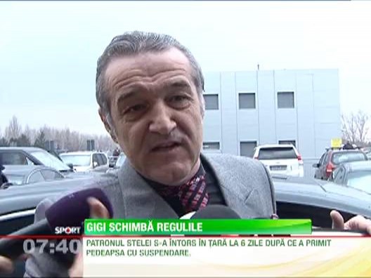 Gigi Becali s-a intors in tara dupa sejurul la Dubai si excursia la Amsterdam