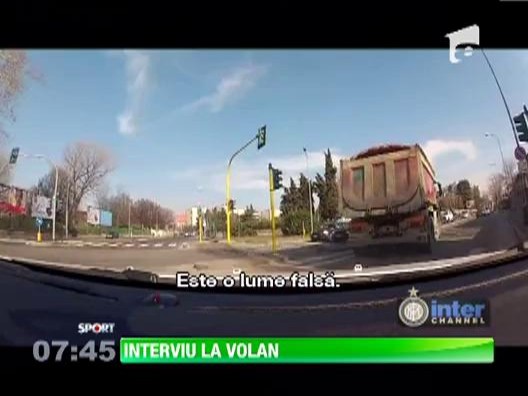 Cristi Chivu a dat interviu la volan!
