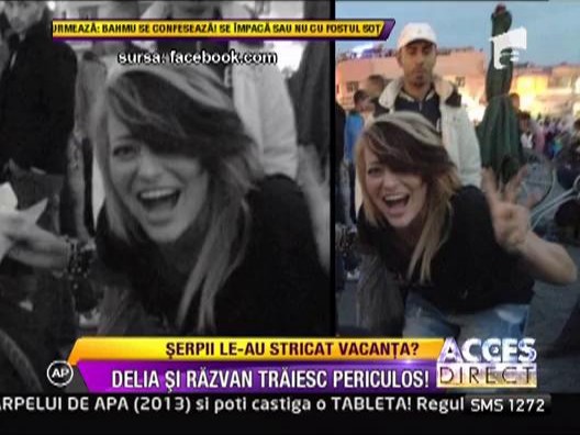 Delia Matache si Razvan Munteanu, vacanta cu serpi si adrenalina in Maroc!