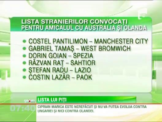 Lista stranierilor convocati pentru dubla de cu Ungaria si Olanda, din preliminariile CM din Brazilia