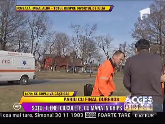 Pariu cu final dureros! Sotul Ilenei Ciuculele s-a ales cu mana in ghips