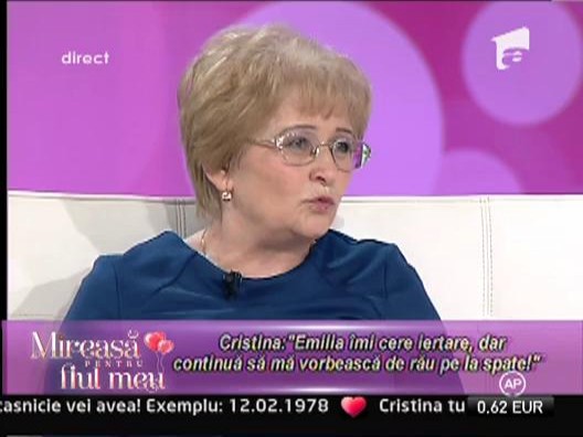 Cristina, cu ochii in lacrimi: "Nu voi mai forma un cuplu cu Cosmin in competitie!"