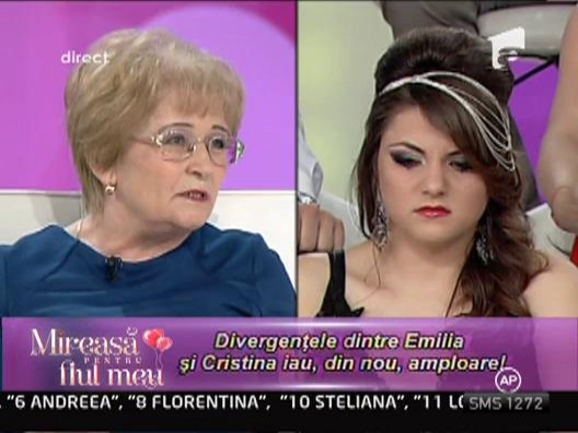 Emilia: "Cosmin este marioneta Cristinei!"