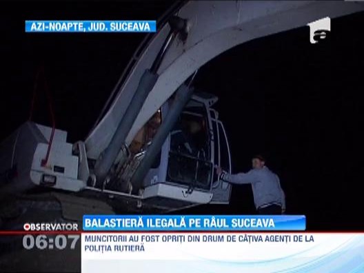 Exploatare ilegala de balast pe albia raului Suceava | Observator News