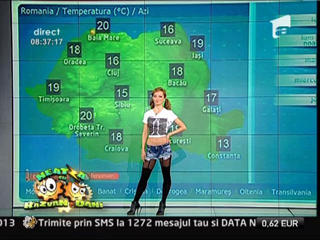 Luminita Florescu, candidata "Vecina de la Neatza", prezinta rubrica Meteo