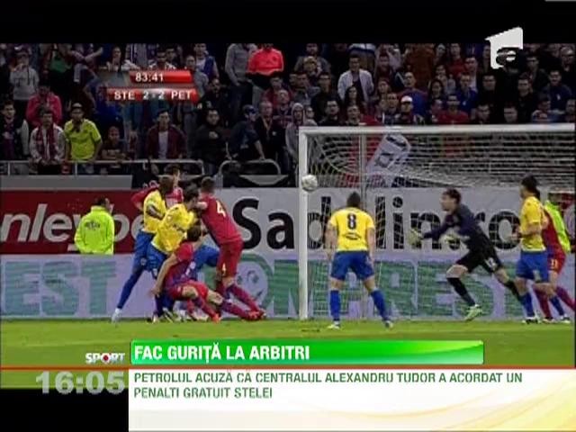 Petrolul acuza ca centralul Alexandru Tudor a acordat un penalti gratuit Stelei