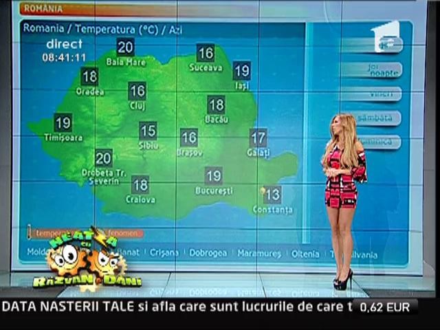 Oana Popa, candidata "Vecina de la Neatza", prezinta rubrica Meteo