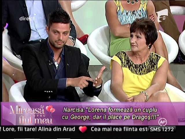 Narcisa: "Lorena formeaza un cuplu cu George, dar il place pe Dragos"