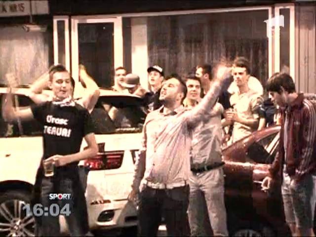 Rapidistii, petrecere dupa ultimul meci din Liga I