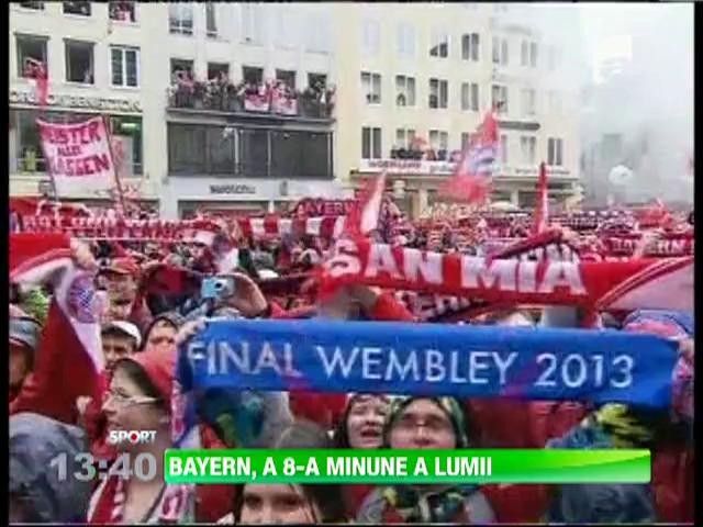 Bayern Munchen s-a bucurat alaturi de fani pentru tripla istorica, Liga Campionilor, Campionat si cupa