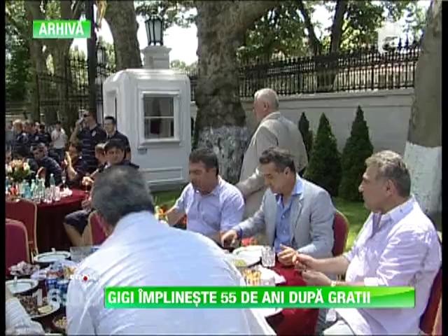 Gigi isi sarbatoreste ziua  dupa gratii