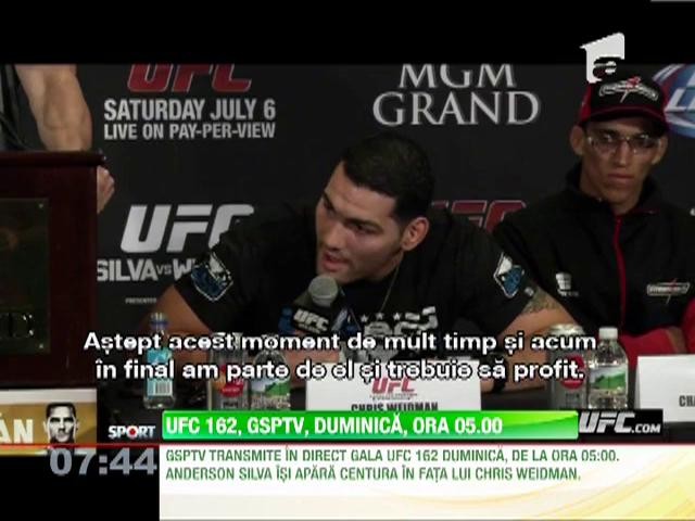 UFC 162, duminica, la GSPTV