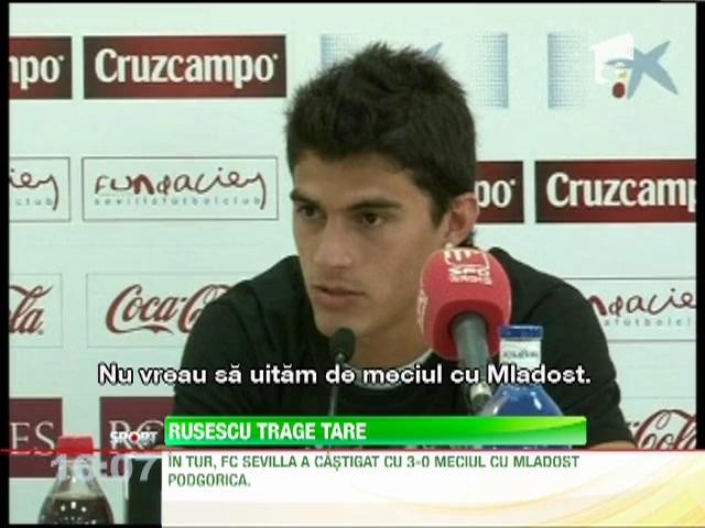 Rusescu trage tare pentru un loc de titular la Sevilla