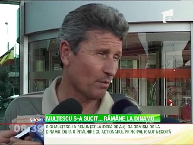 Gigi Multescu ramane antrenor la Dinamo