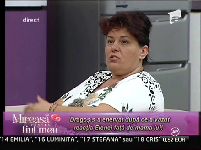 Dragos este nemultumit de atitudinea pe care o are mama lui in competitie