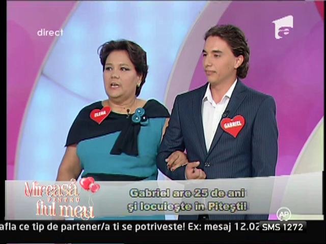 Gabriel si mama lui, Elena, concurenti la "Mireasa pentru fiul meu!"