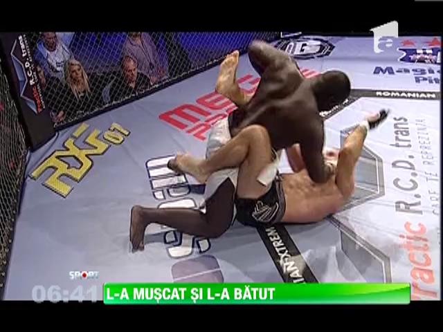 Scene incredibile intr-o gala de MMA la Pitesti! Un luptator a vrut sa-si muste adversarul de ochi